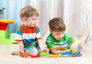 Kid group language program. Montessori Developmental Programs for Children.