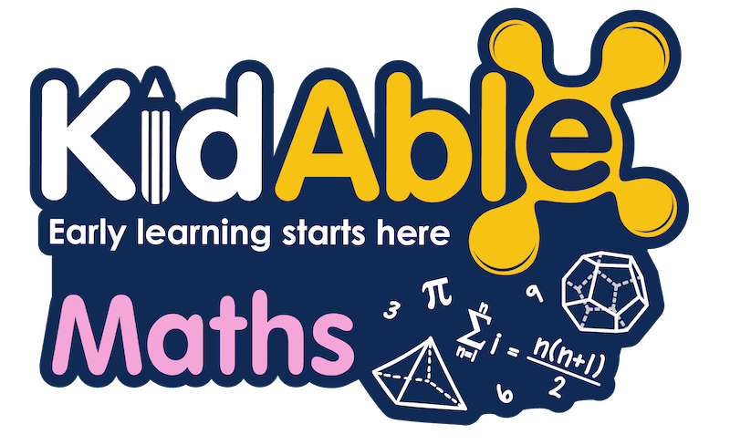 KidAble Maths Logo with Geometric Figures